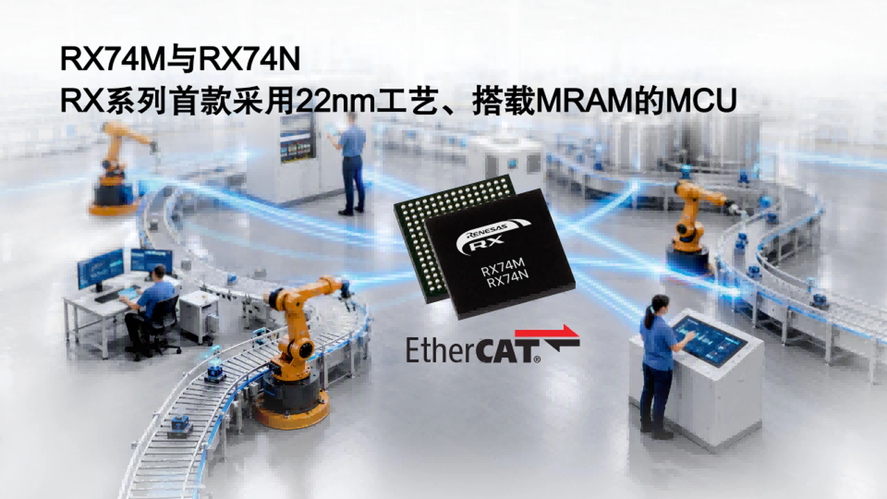 瑞萨电子推出RX74M/RX74N：22nm工艺与MRAM，600MHz旗舰32位MCU