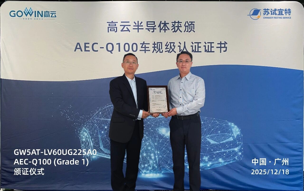 高云半导体22nm车规级FPGA通过AEC-Q100认证：智能座舱应用