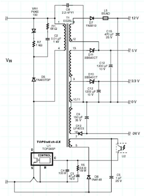 多路输出开关电源实际问题详解：峰值电流与有效电流的影响
