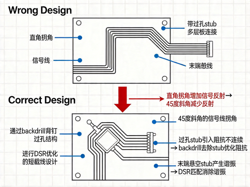 PCB走线设计对比