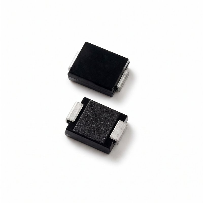 两颗表面贴装封装的TP7.0SMD-XC系列车用TVS二极管实物
